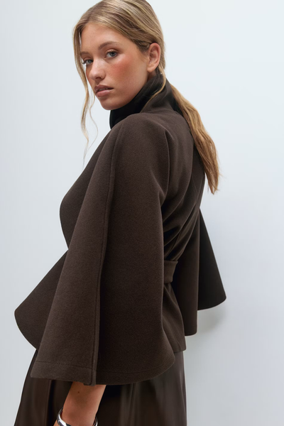 Veste cape à ceinture - Cyrilla