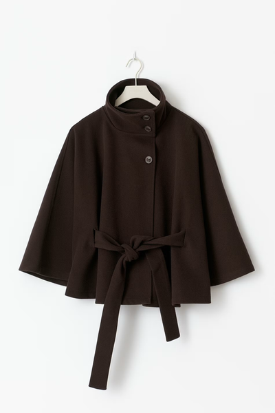 Veste cape à ceinture - Cyrilla