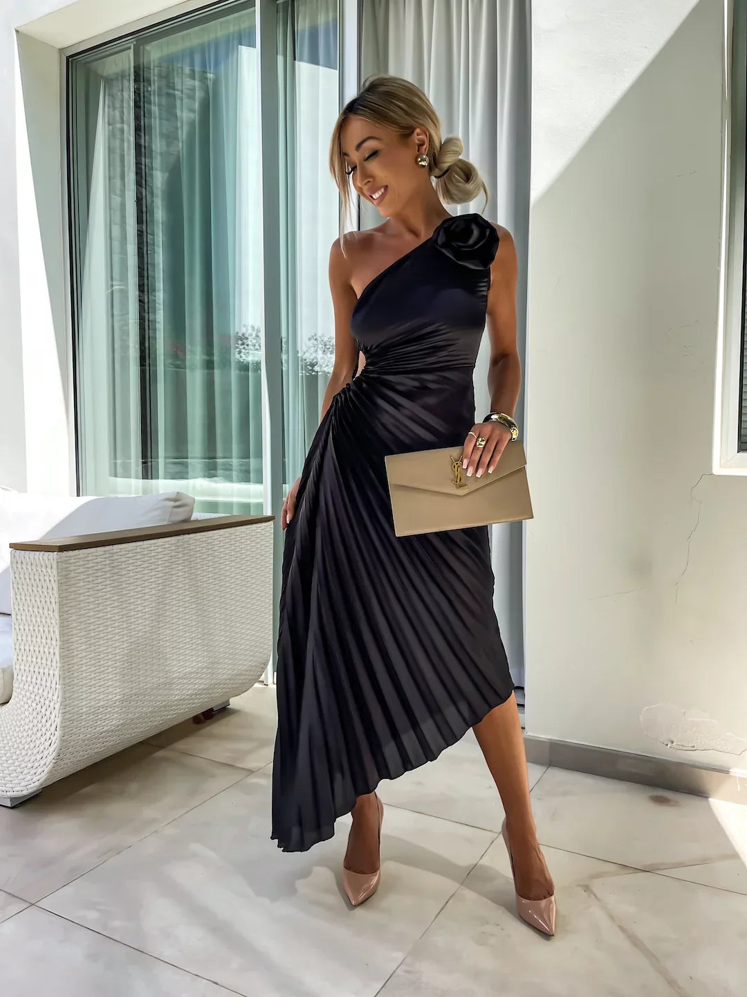 Robe Fleurie Asymétrique Romantique - Elizanna