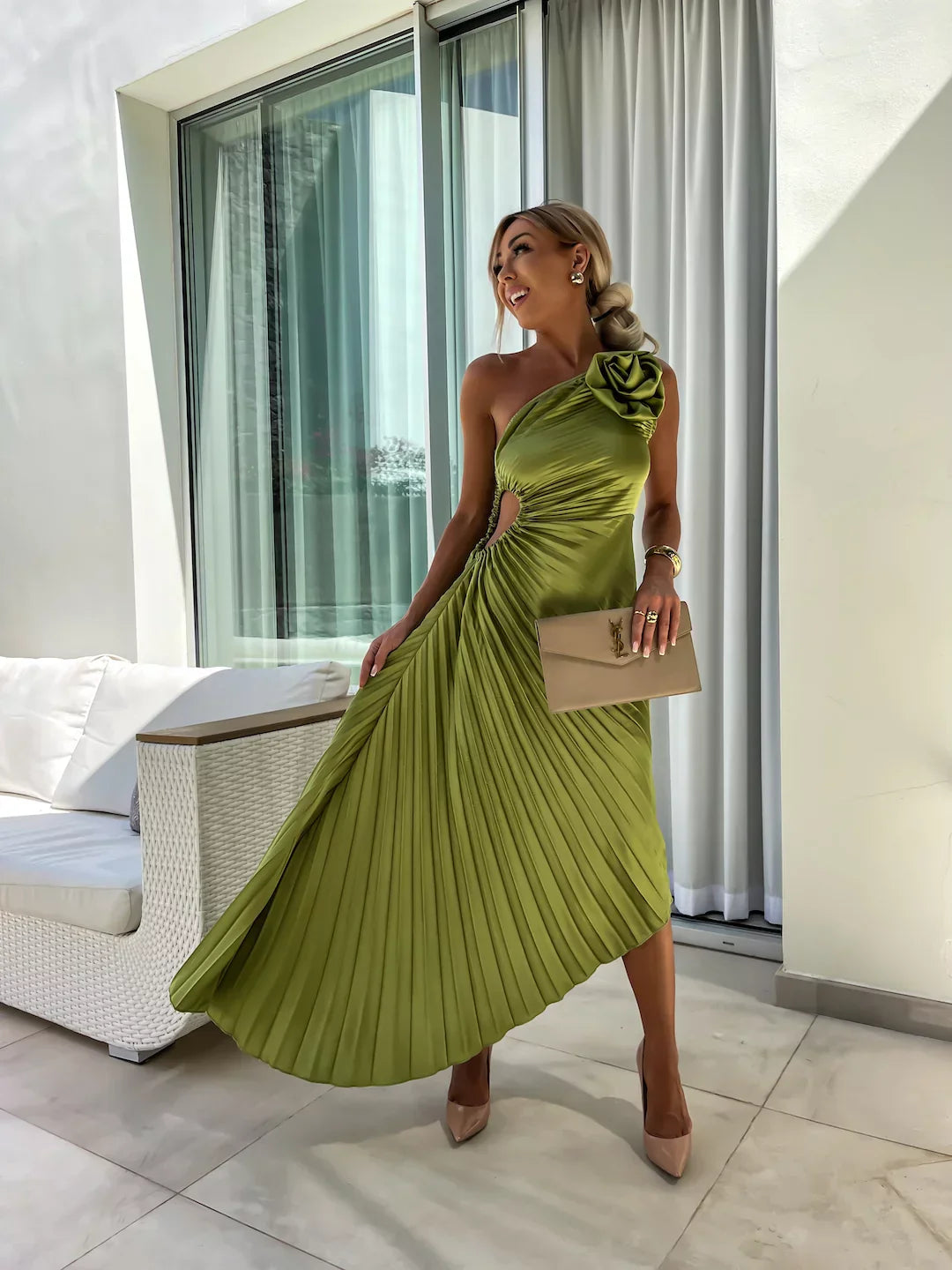 Robe Fleurie Asymétrique Romantique - Elizanna