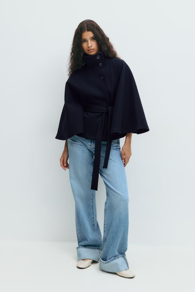 Veste cape à ceinture - Cyrilla