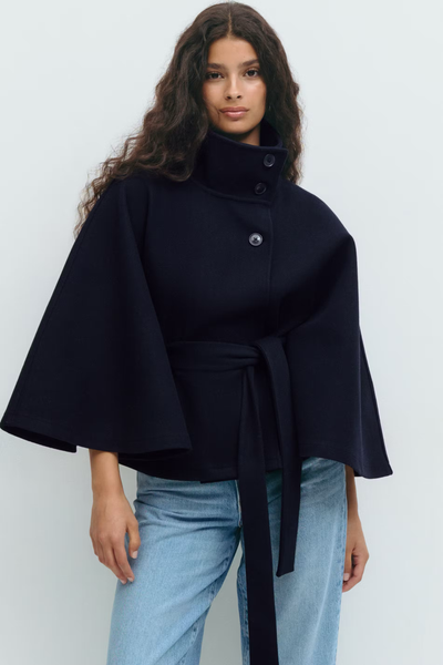 Veste cape à ceinture - Cyrilla