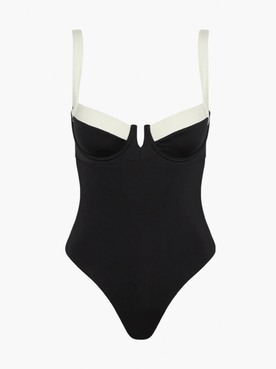 Maillot une pièce noir contrasté – Calira