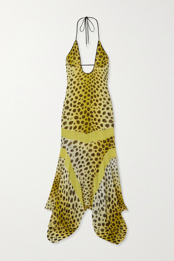 Robe léopard verte Lola