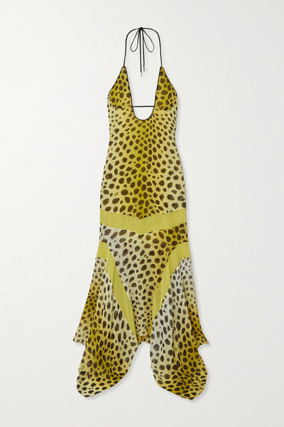 Robe léopard verte Lola