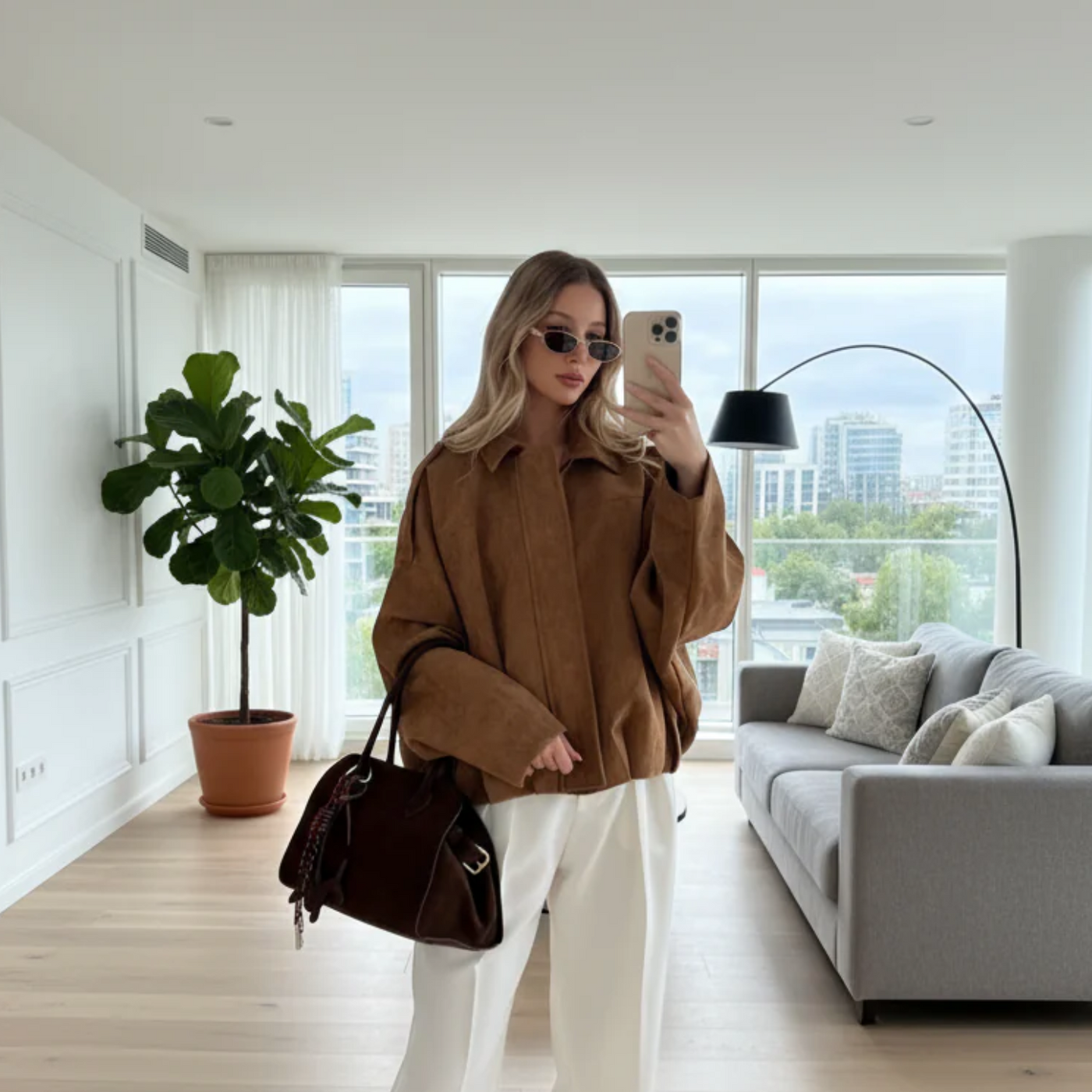 Veste automne en suède - Naïa
