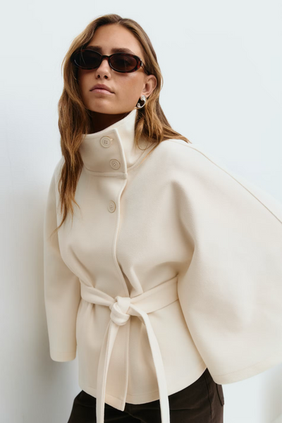 Veste cape à ceinture - Cyrilla