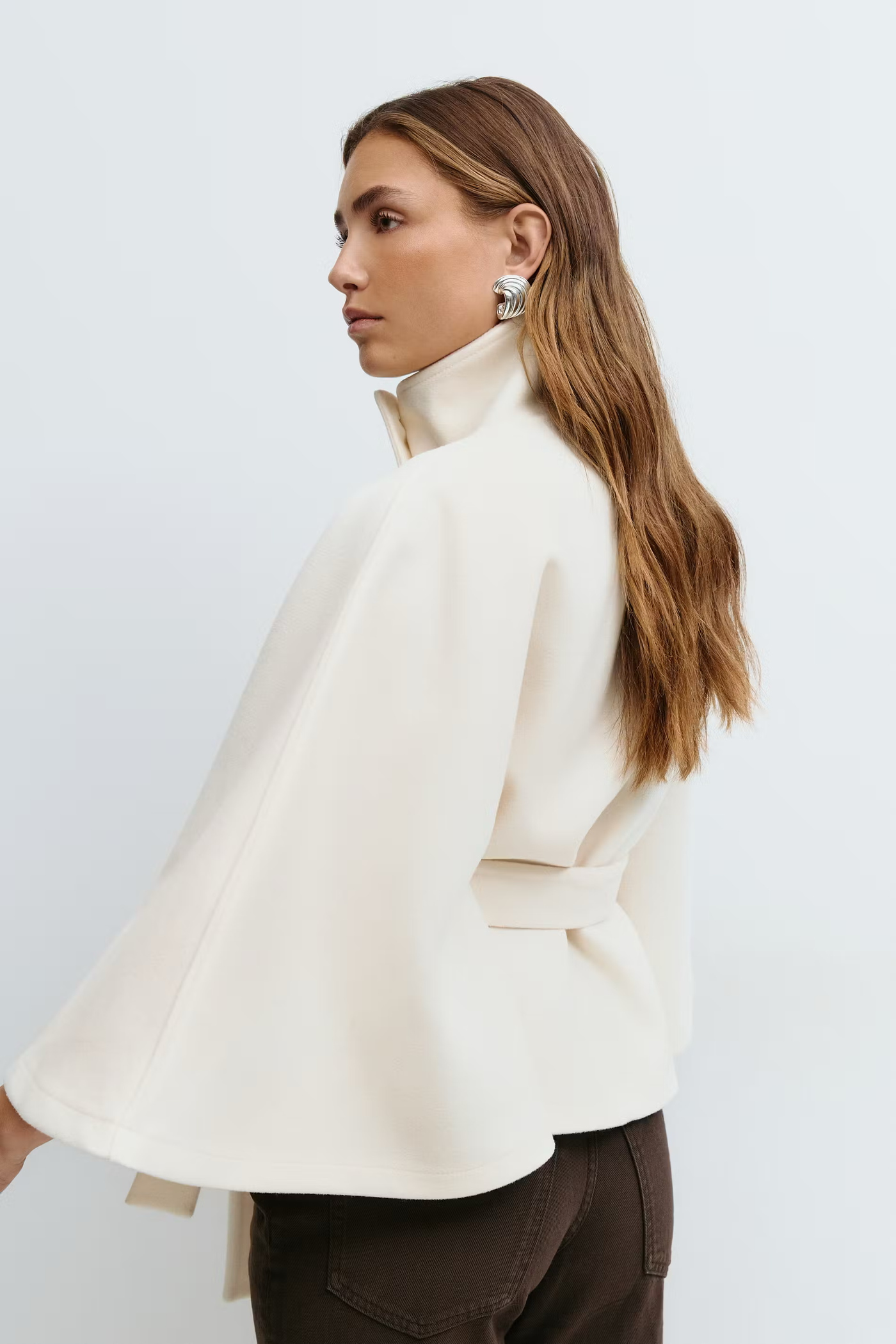 Veste cape à ceinture - Cyrilla