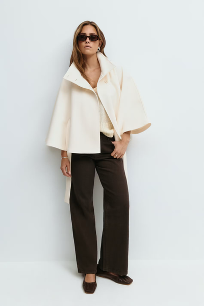 Veste cape à ceinture - Cyrilla